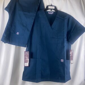 Sivvan M Unisex Classic Scrub Set V-neck Top & Pants Hospital Uniform Men Women